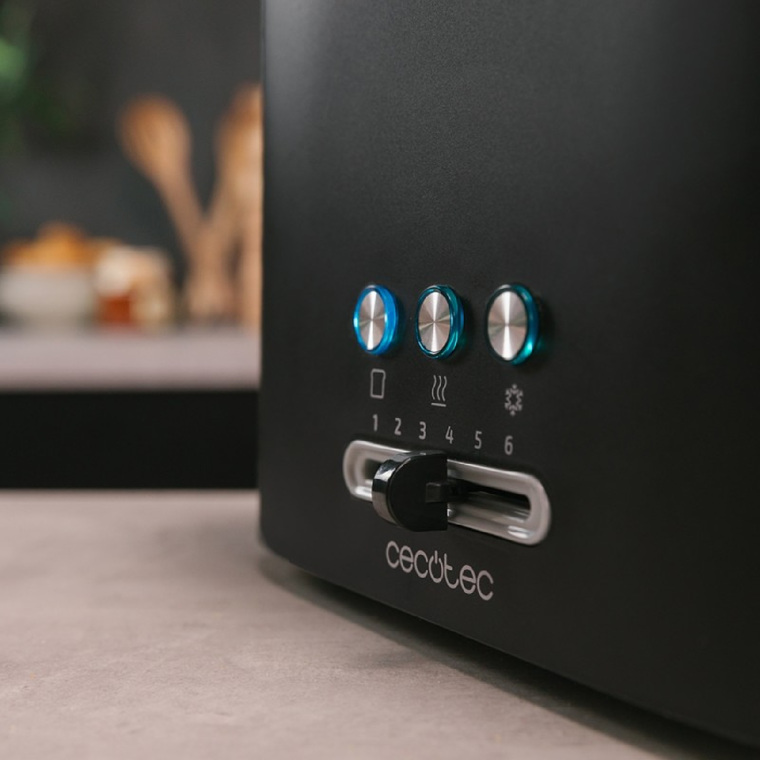 Tostadora - CECOTEC 03181 TOAST&TASTE 16000 EXTRA DOUBLE, 1370 W, 2 ranuras, 4 rebanadas, 6 niveles niveles tostado, Negro