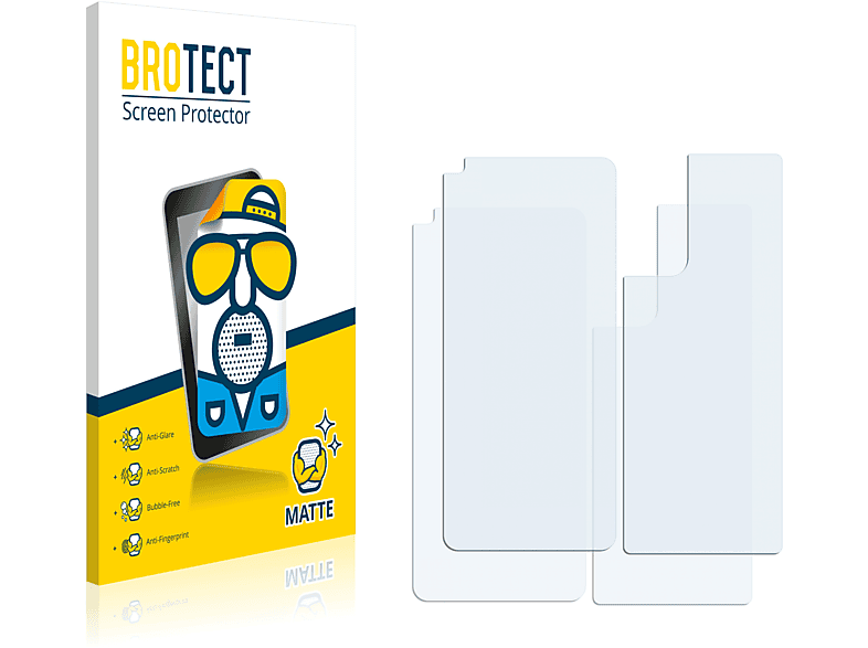 BROTECT 2x matte Schutzfolie(für OnePlus Nord 2 (Vorder + Rückseite))