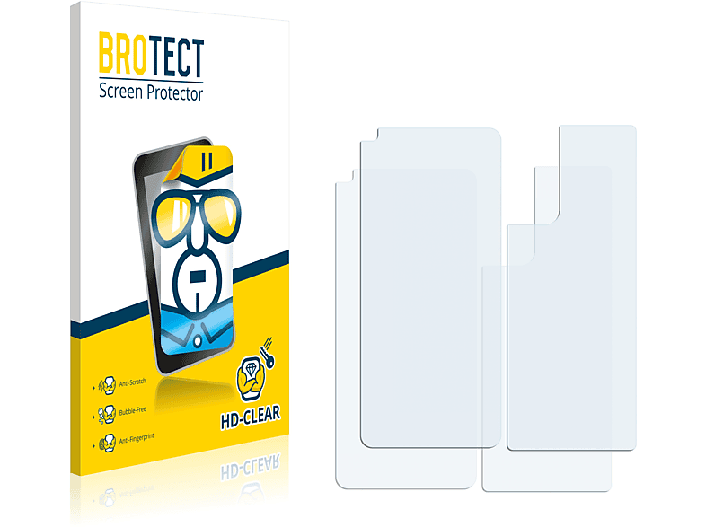 BROTECT 2x klare Schutzfolie(für + (Vorder Rückseite)) 2 Nord OnePlus