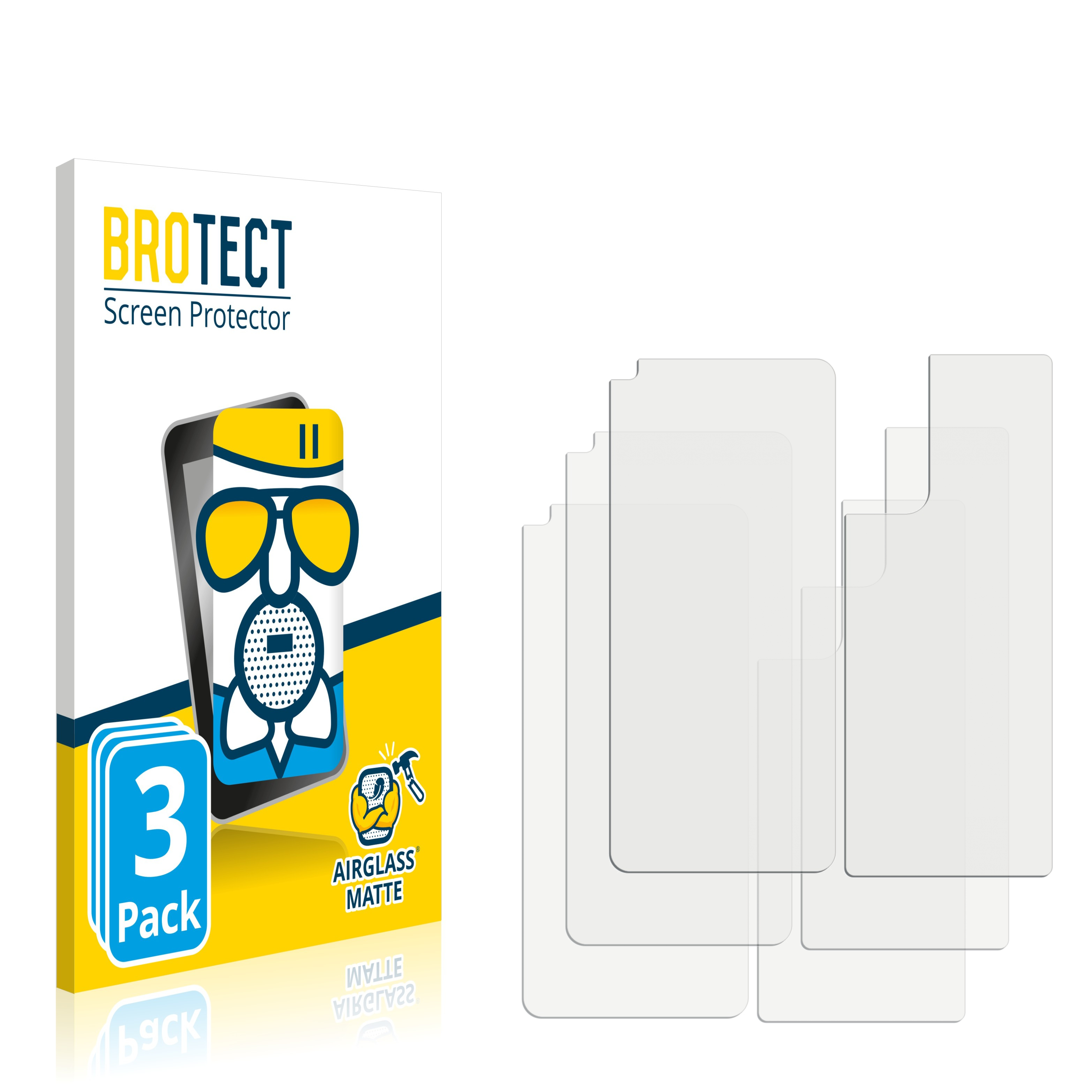 BROTECT 3x Airglass matte Schutzfolie(für Nord 2 Rückseite)) + (Vorder 5G OnePlus