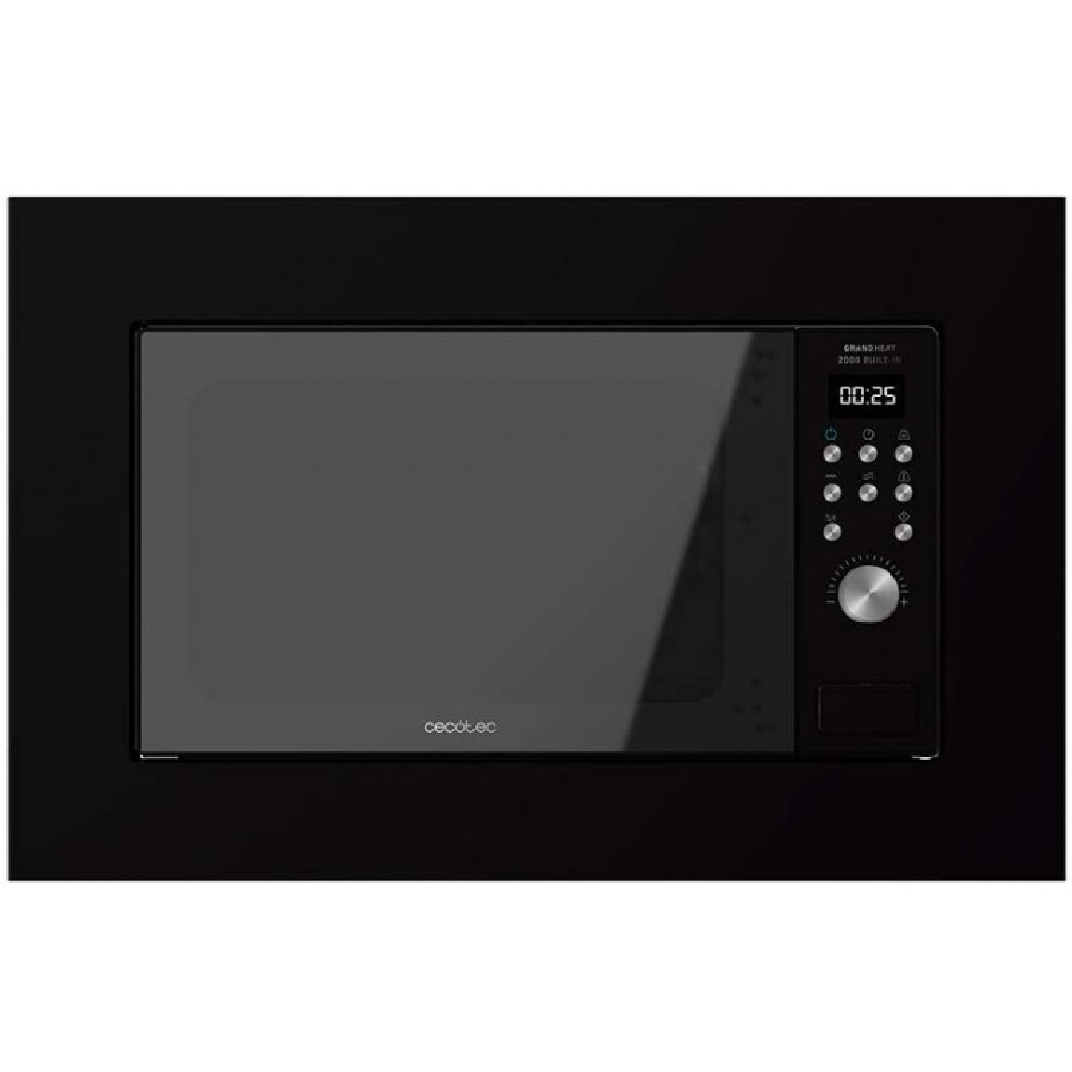 Microondas integrable - GrandHeat 2000 Built-in Black CECOTEC, 3 potencia, 1 Liter, Black