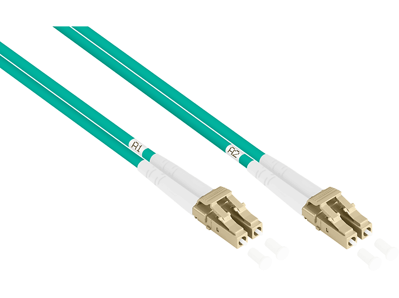 GOOD CONNECTIONS LWL Duplex OM3 PANZERKABEL, LC/LC, Multimode, LSZH, Stahlarmierung und Nagetierschutz, trittfest, Netzwerkkabel, 50 m