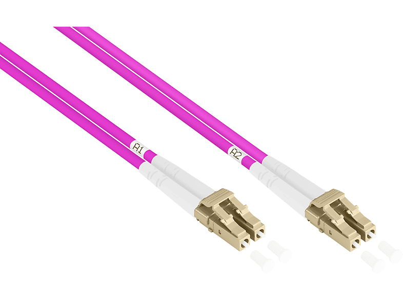 Nagetierschutz, Duplex Stahlarmierung trittfest, CONNECTIONS OM4 Multimode, 15 und GOOD PANZERKABEL, LSZH, m LC/LC, Netzwerkkabel, LWL