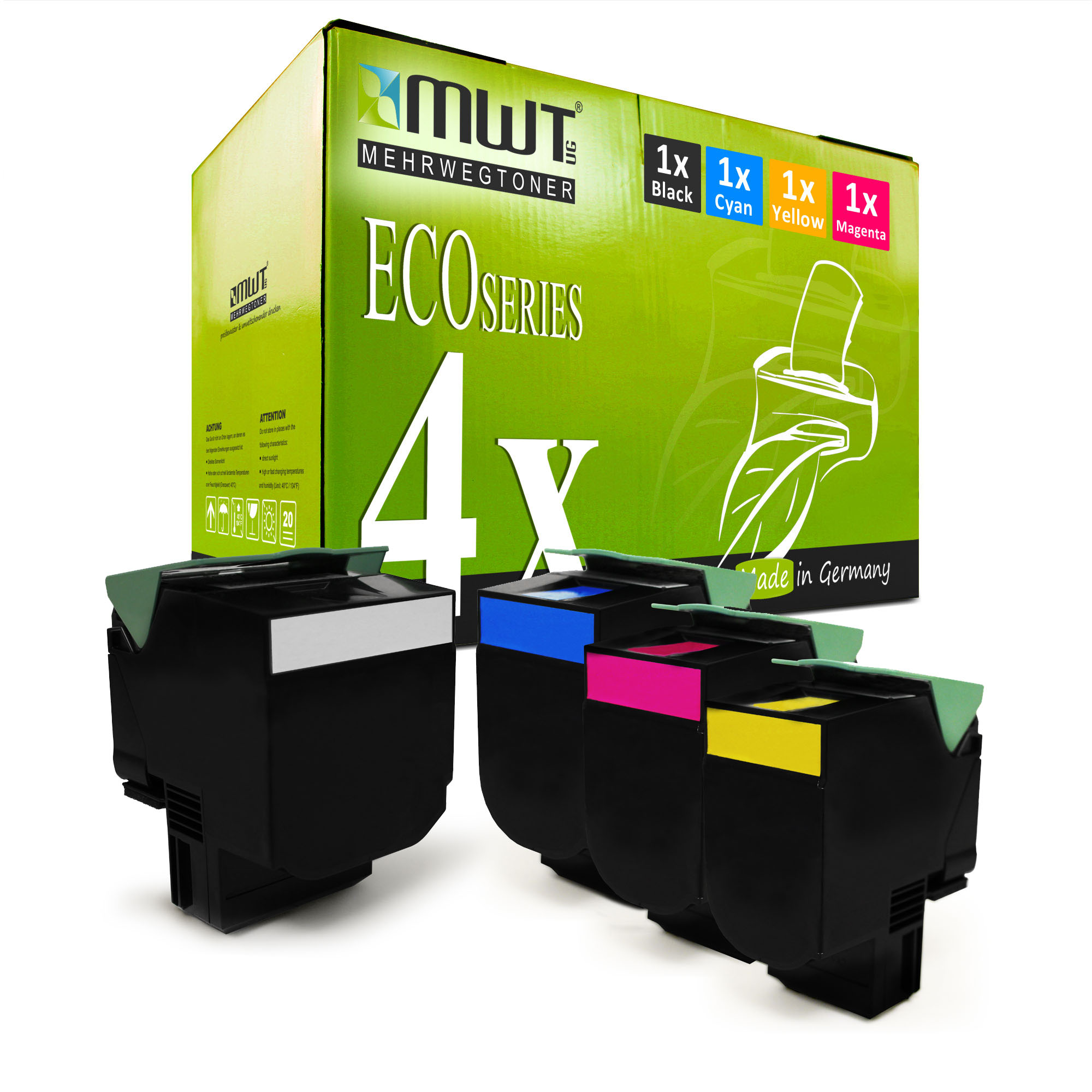 MEHRWEGTONER MWT5180288 Toner Cartridge Mehrfarbig 78C20CE 78C20C0 78C20ME 78C20KE 78C20YE) 78C20M0 (Lexmark 78C20Y0 78C20K0