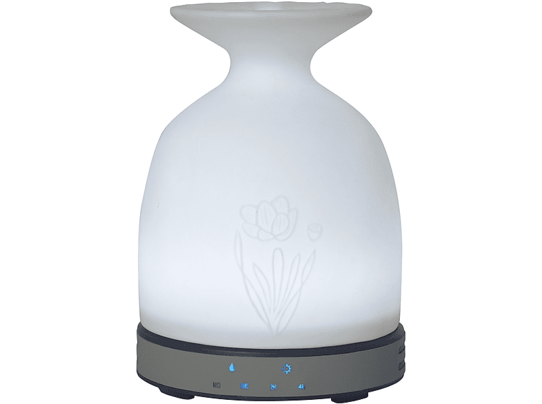 PURLINE Aroma Diffuser Ultraschall aus Keramik Ultra Leise mit Umgebungslicht Aroma Diffuser Weiß (12 Watt, Raumgröße: 15 m²)