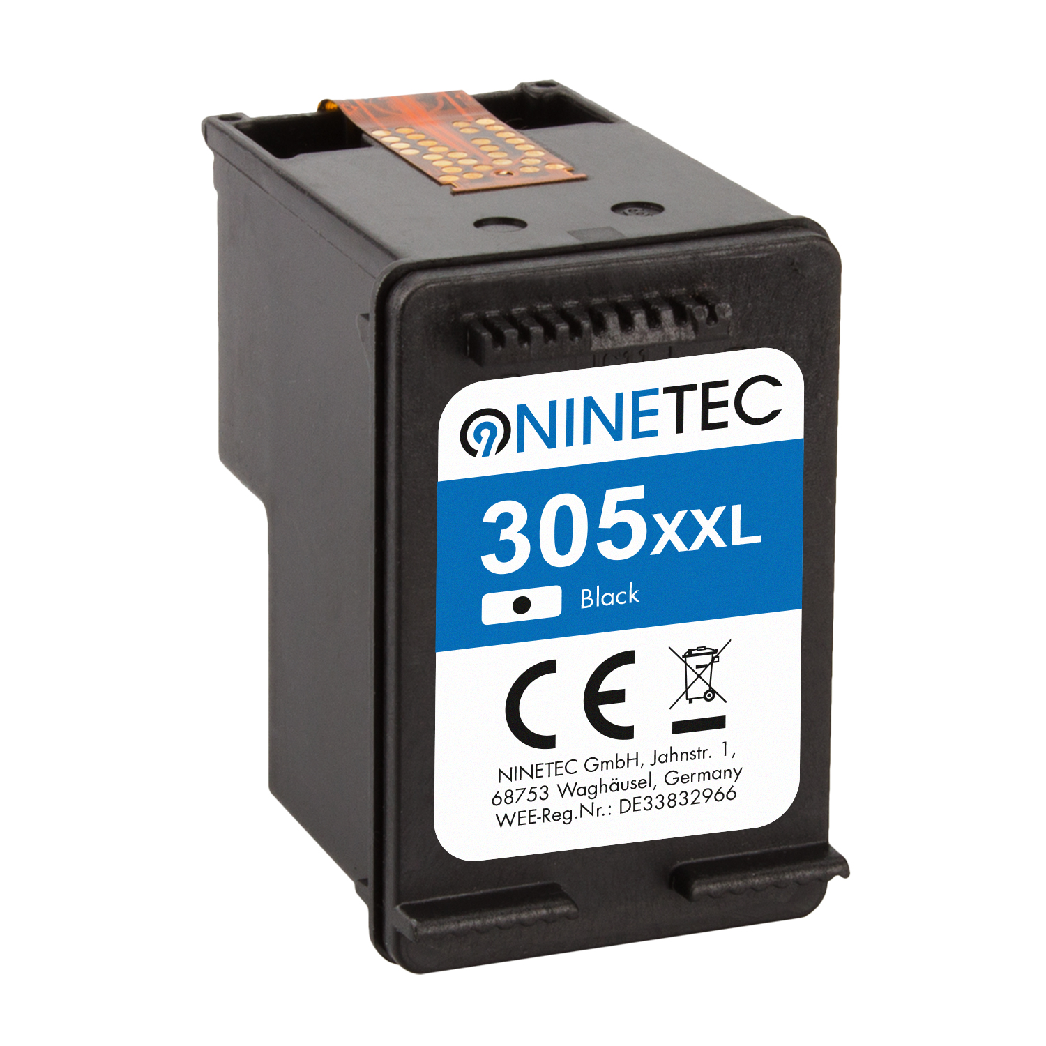 305XXL EcoLongLife black Patrone HP ersetzt (3YM62AE) NINETEC Tintenpatrone 1