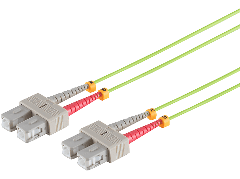 50/125µ Netzwerkkabel, Grün, 7,50m KABELBUDE 7,50 m Glasfaser Patchkabel, OM5 SC/SC