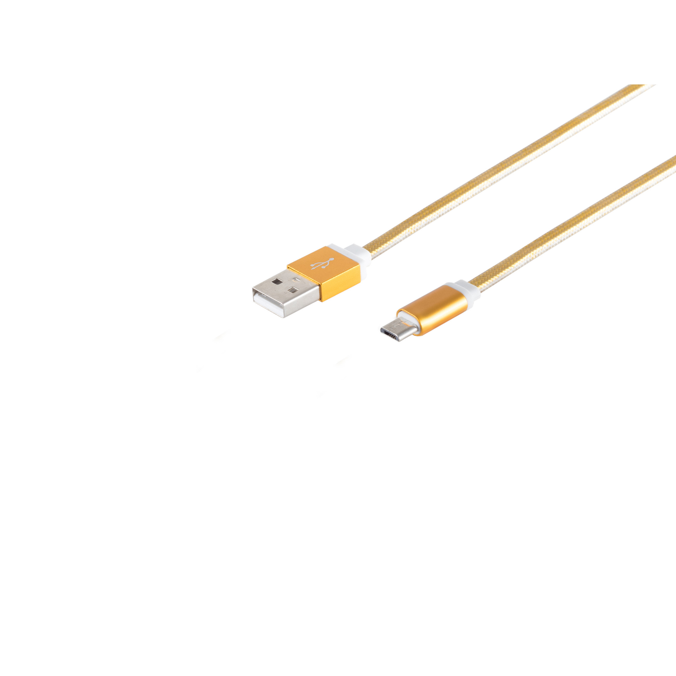 MAXIMUM USB USB 0,3m CONNECTIVITY gold Ladekabel Stecker USB-Ladekabel auf S/CONN Micro B A