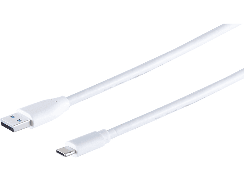 S/CONN MAXIMUM CONNECTIVITY USB Kabel 3.0 A Stecker -USB 3.1 C Stecker weiß 1m USB Kabel