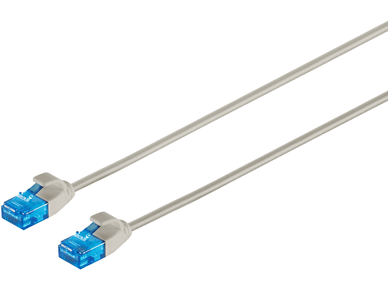 S/CONN MAXIMUM CONNECTIVITY Patchkabel cat. 6 U/UTP slim, grau 0,5m, Patchkabel RJ45, 0,50 m