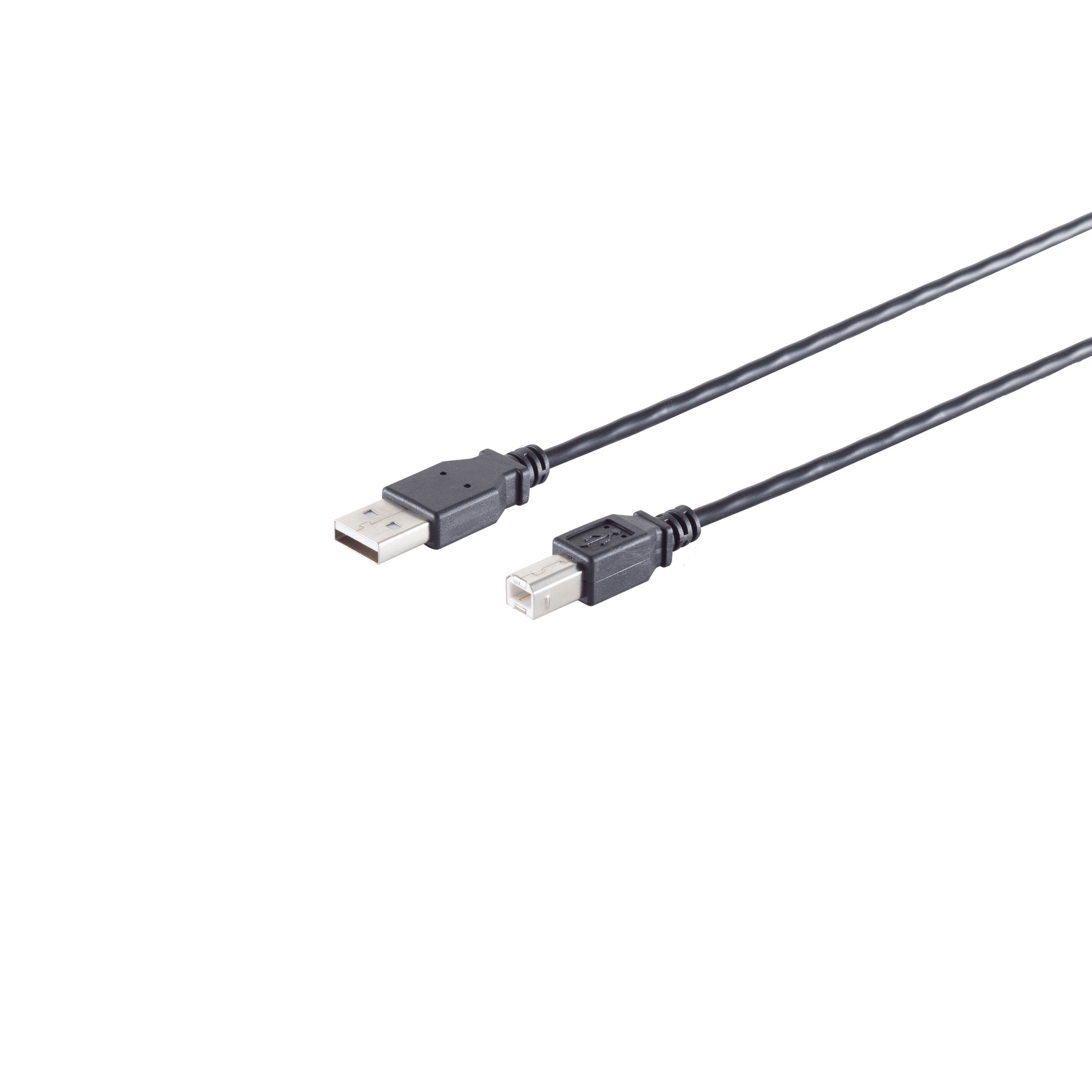 USB Adapterkabel, S/CONN schwarz, Kabel 0,25m USB-B, USB-A 2.0, CONNECTIVITY MAXIMUM
