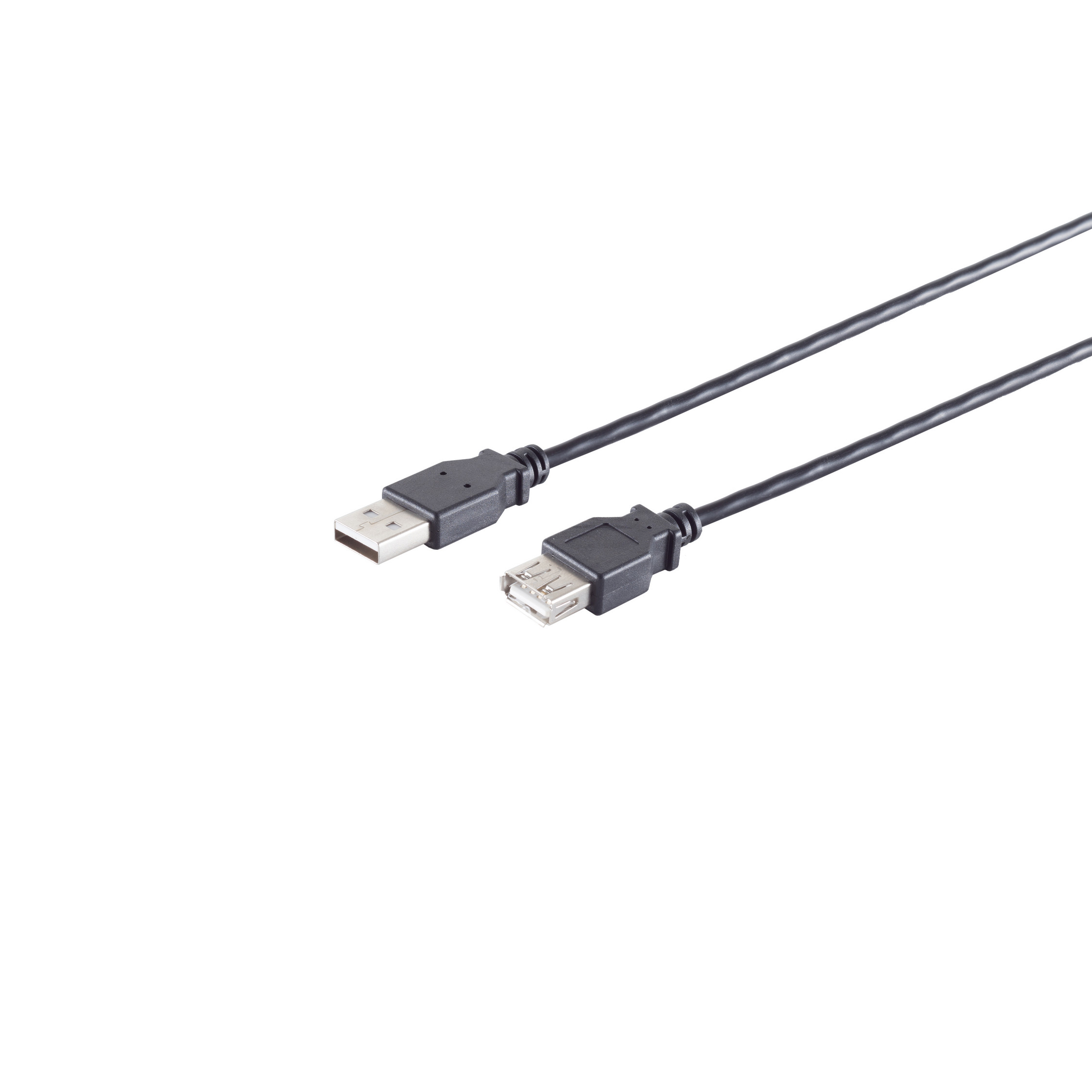 2.0, MAXIMUM CONNECTIVITY Verlängerung, USB 3m A/A USB 2.0 Kabel High USB schwarz, Speed Buchse, S/CONN