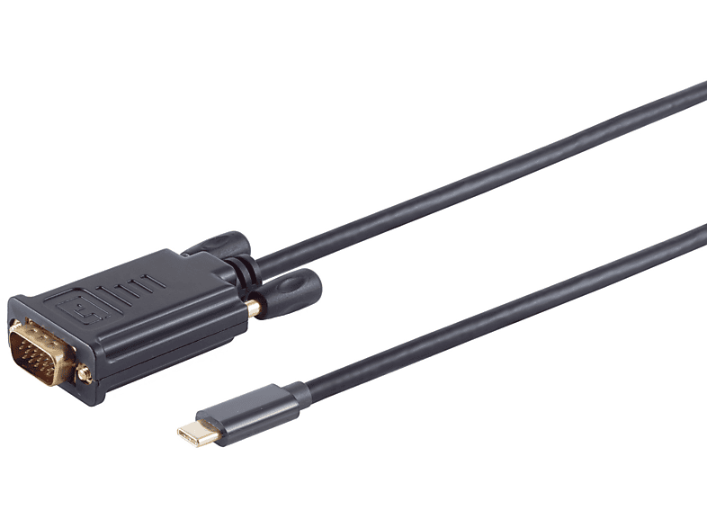 S/CONN Stecker 1,8m Stecker, USB Kabel MAXIMUM Typ auf USB C CONNECTIVITY VGA