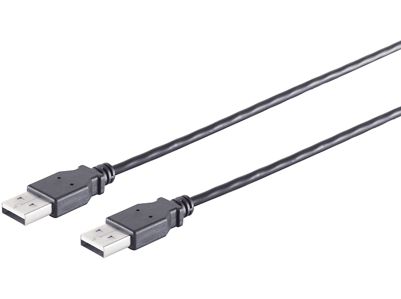 S/CONN MAXIMUM CONNECTIVITY USB-A Verbindungskabel, 2.0, schwarz, 0,5m USB Kabel