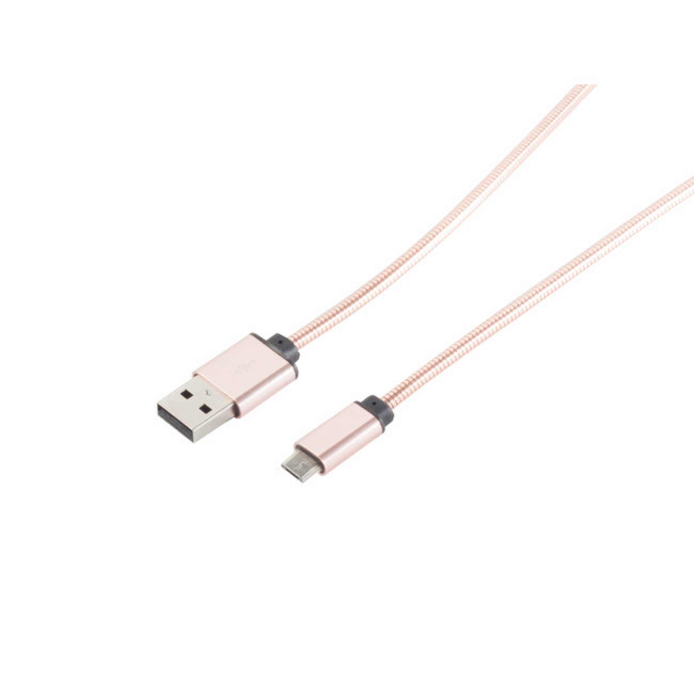 S/CONN MAXIMUM CONNECTIVITY USB micro, USB Kabel Kabel A/ Lade-Sync Rose USB 1m Steel