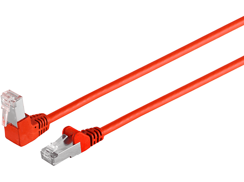Patchkabel cat Winkel-gerade rot CONNECTIVITY 0,25 PIMF S/FTP 0,25m, MAXIMUM RJ45, Kabel m S/CONN 6