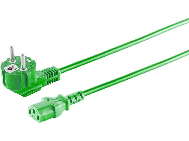 S/CONN MAXIMUM CONNECTIVITY Schutzkontakt 90°/Kaltgerätebuchse grün Netzanschlusskabel 1,8m