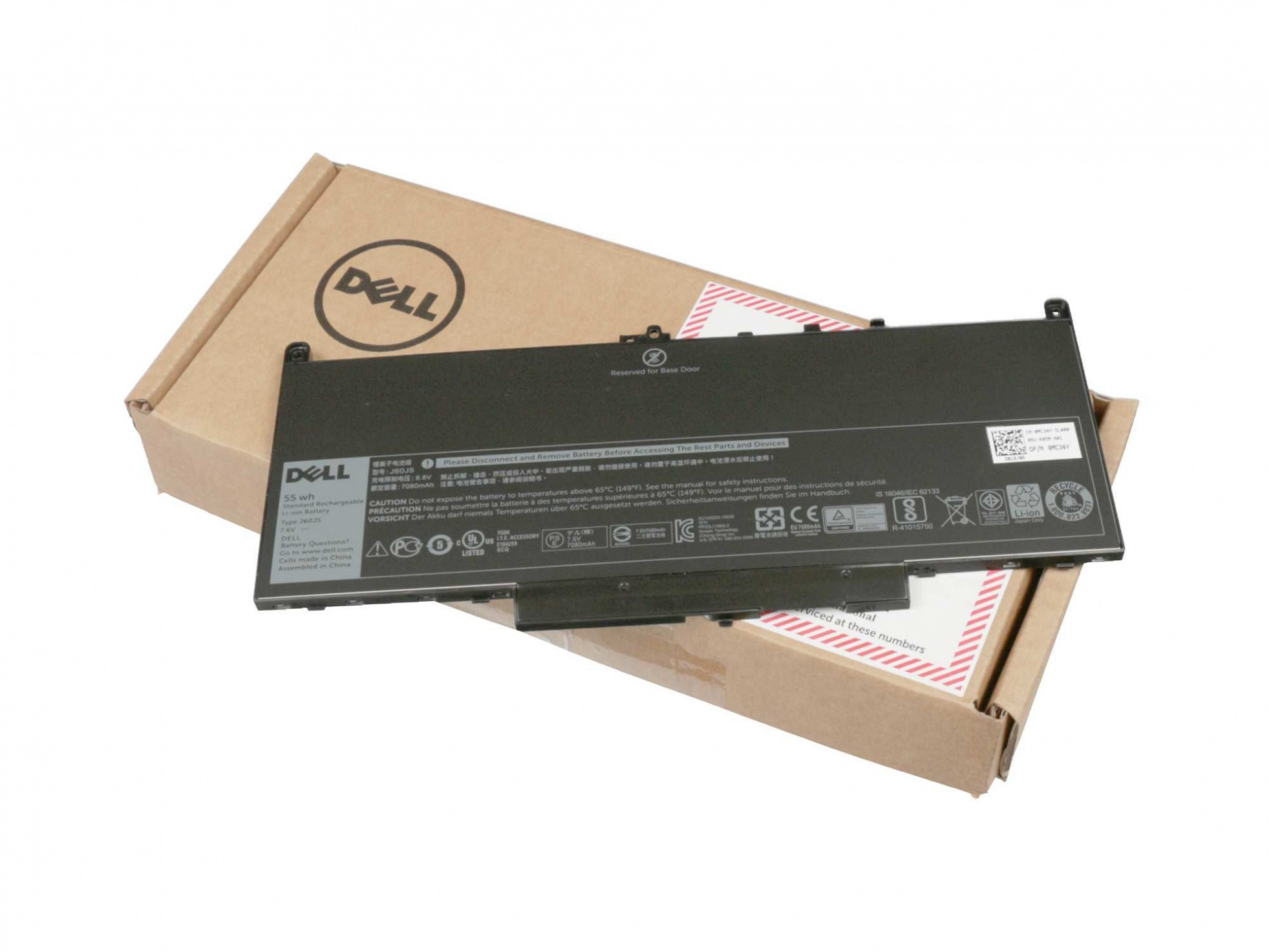 DELL MC34Y Original 7,6V Li-Polymer mAh 7080 Akku, Volt, 7.6