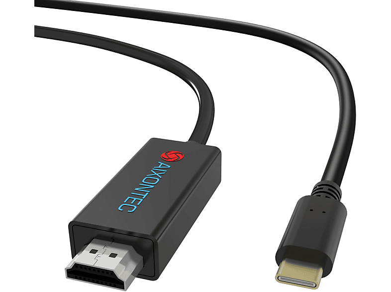 AIXONTEC 2,0 m HDMI zu USB C 3.1 Anschlusskabel 4k HDMI/USB-C Kabel