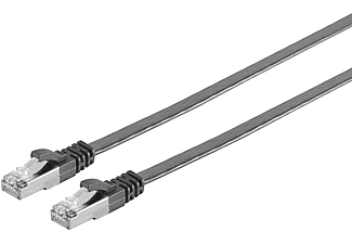 S/CONN MAXIMUM CONNECTIVITY RJ45 Flachkabel m. CAT 7 Rohkabel slim sw 10m, Patchkabel, 10 m