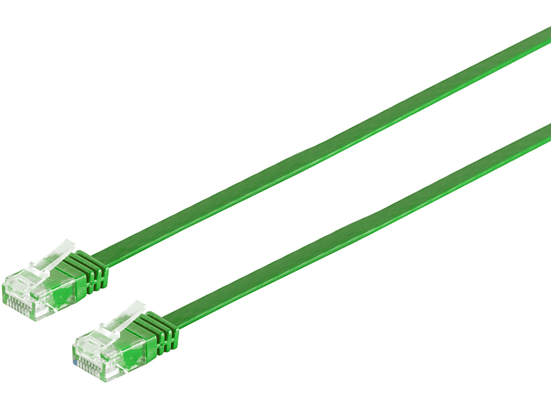 S/CONN MAXIMUM CONNECTIVITY Patchkabel-Flachkabel U/UTP cat. 6 slim grün 0,25m, Patchkabel RJ45, 0,25 m