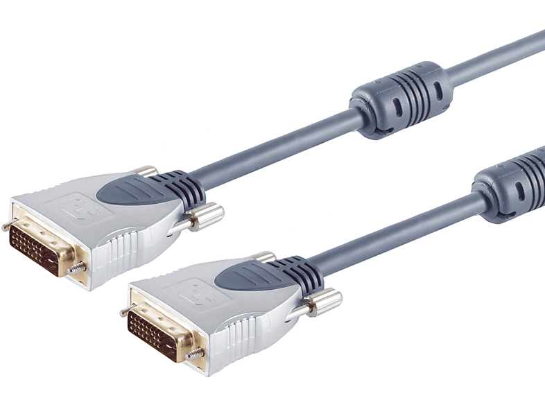 MAXIMUM Stecker, DVI-D Audio/Video 1,5m S/CONN Home-Cinema 2x CONNECTIVITY Kabel