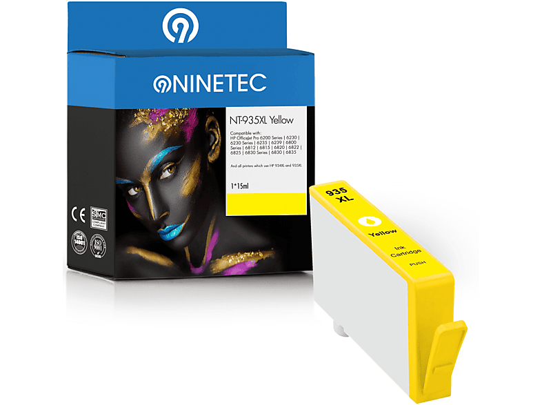 NINETEC 1 (C2P26AE) 935XL ersetzt HP yellow Patrone Tintenpatrone