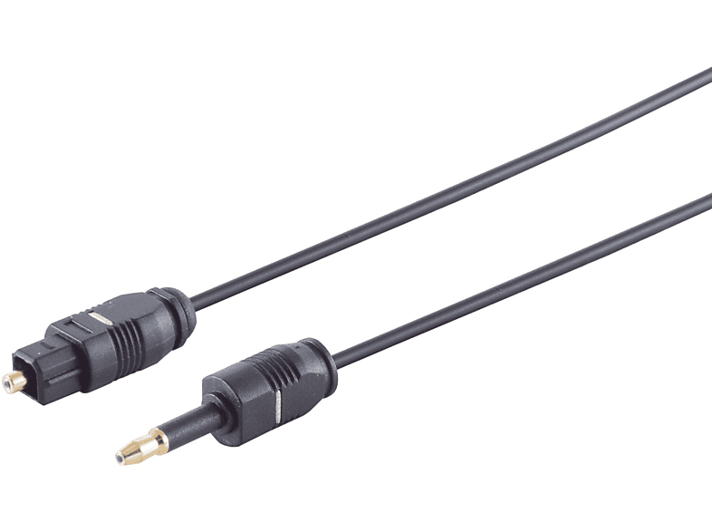 S/CONN MAXIMUM CONNECTIVITY LWL-Kabel 2,2mm, Toslink-St./3,5mm Opti-St. 1m Audio/Video Kabel