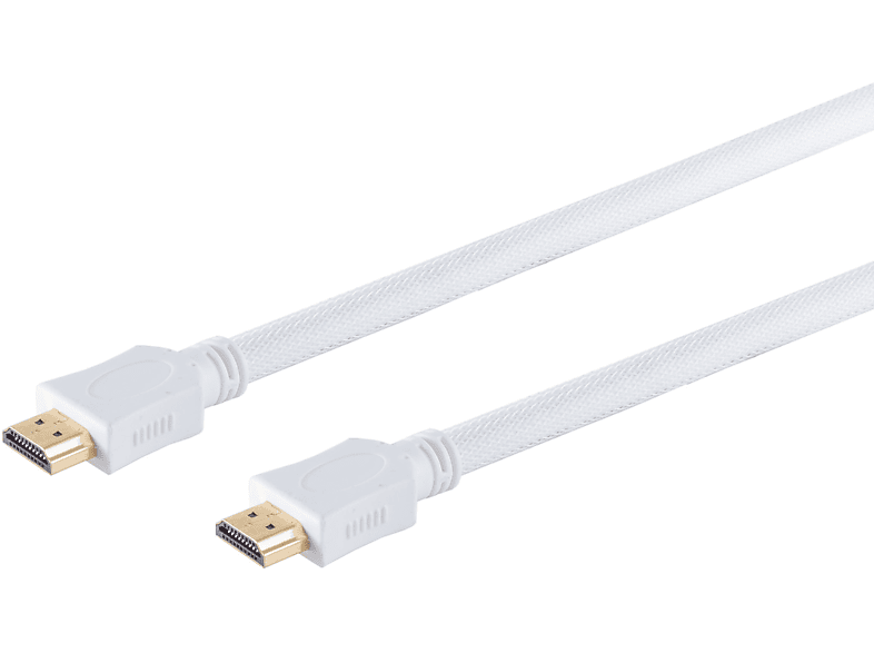 S/CONN MAXIMUM CONNECTIVITY Nylon A-St. HDMI verg. HDMI / HEAC Kabel weiß HDMI A-St. 7,5m