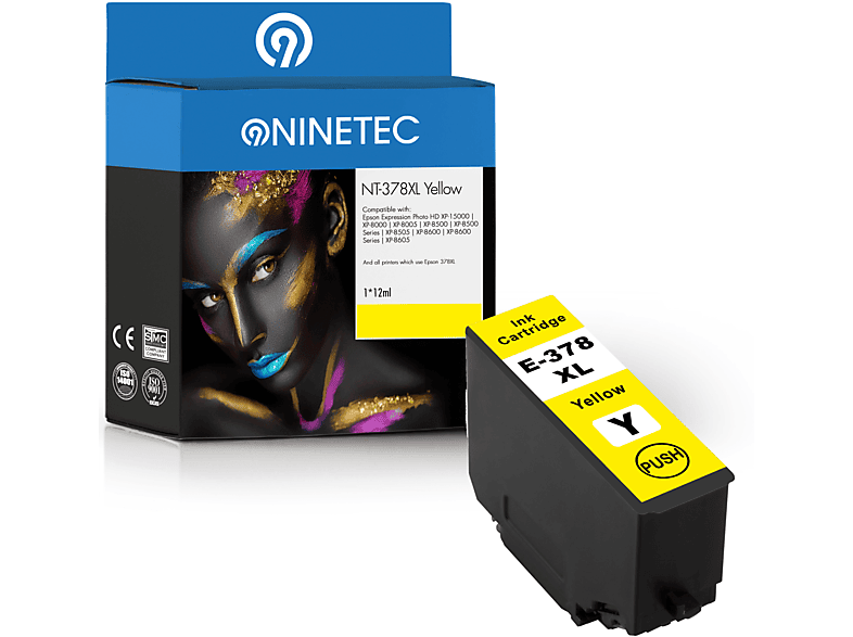 NINETEC 1 Patrone ersetzt 378XL Tintenpatrone yellow 37944010) (C T 13