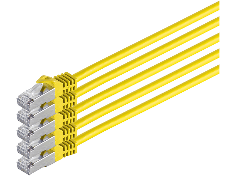 PIMF Patchkabel MAXIMUM 7 CONNECTIVITY m. CAT m RJ45, 2m, 2 S/CONN gelb RJ45 Patchkabel Rohkabel