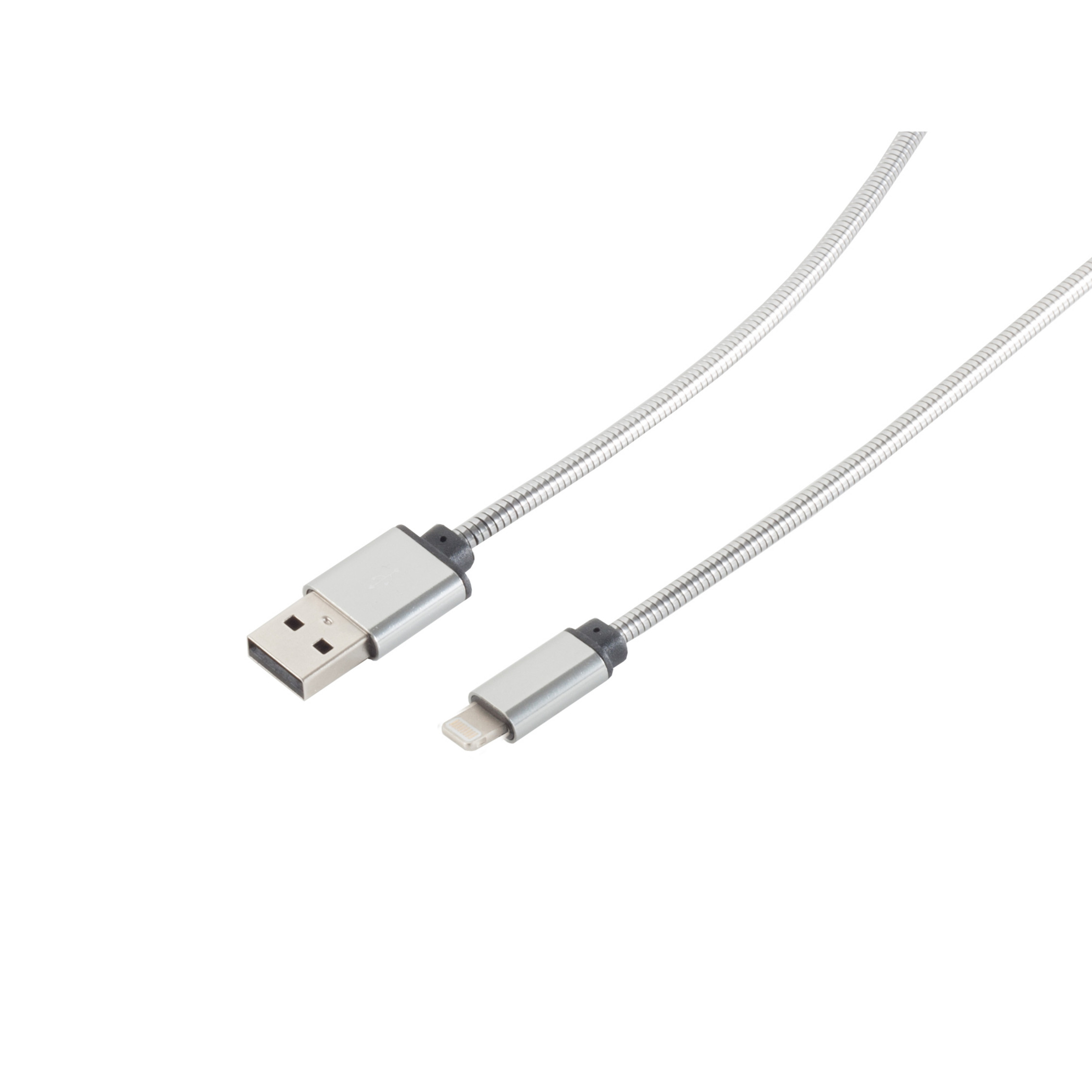 USB USB Silber MAXIMUM Kabel USB Kabel 8-pin CONNECTIVITY S/CONN Lade-Sync 1m Steel A/