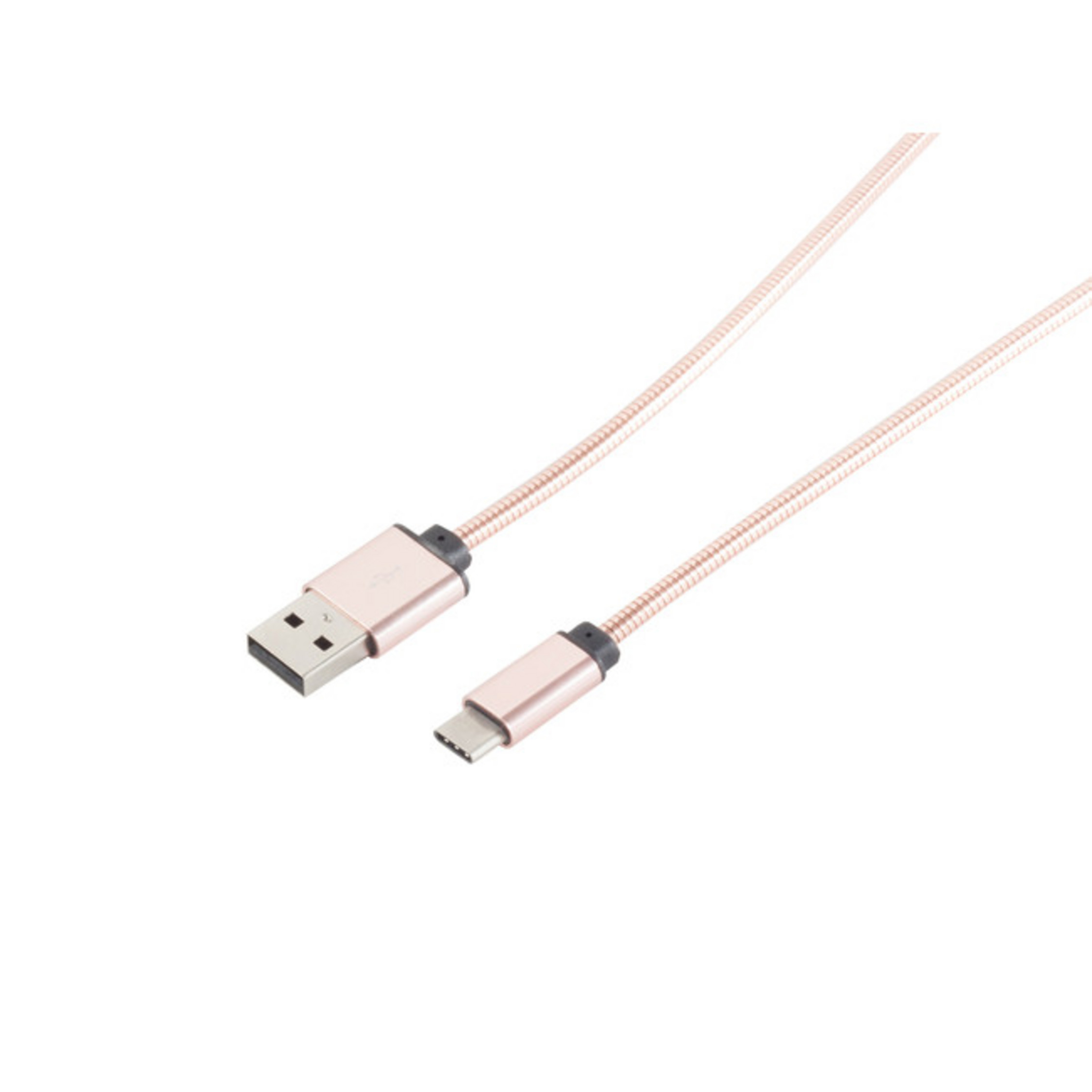 S/CONN MAXIMUM CONNECTIVITY USB Lade-Sync C Kabel A/ 1m Rose Steel 3.1 USB Type Kabel
