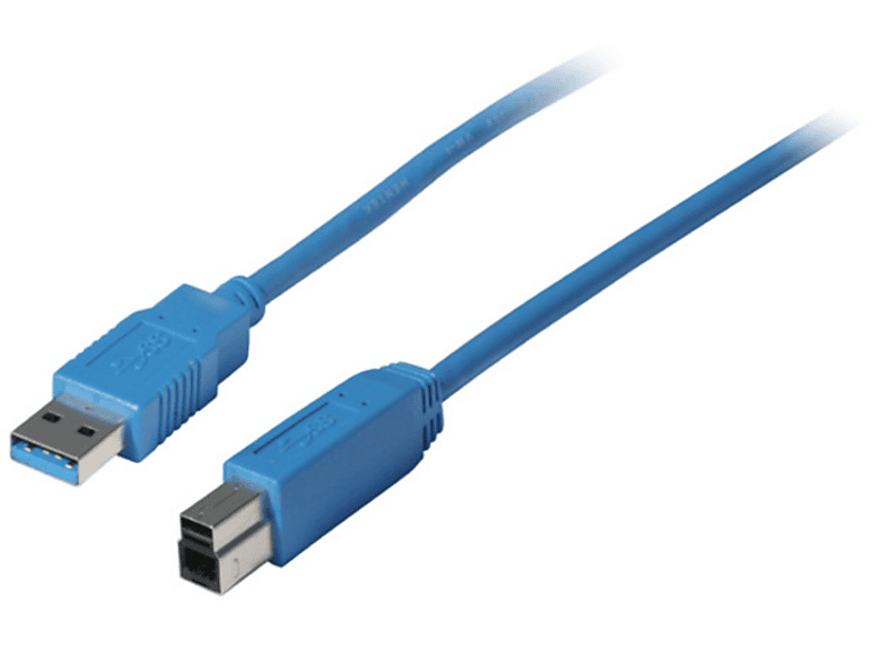 S/CONN MAXIMUM CONNECTIVITY USB Kabel blau USB / Stecker 3.0 Kabel Stecker B 1,8m USB A
