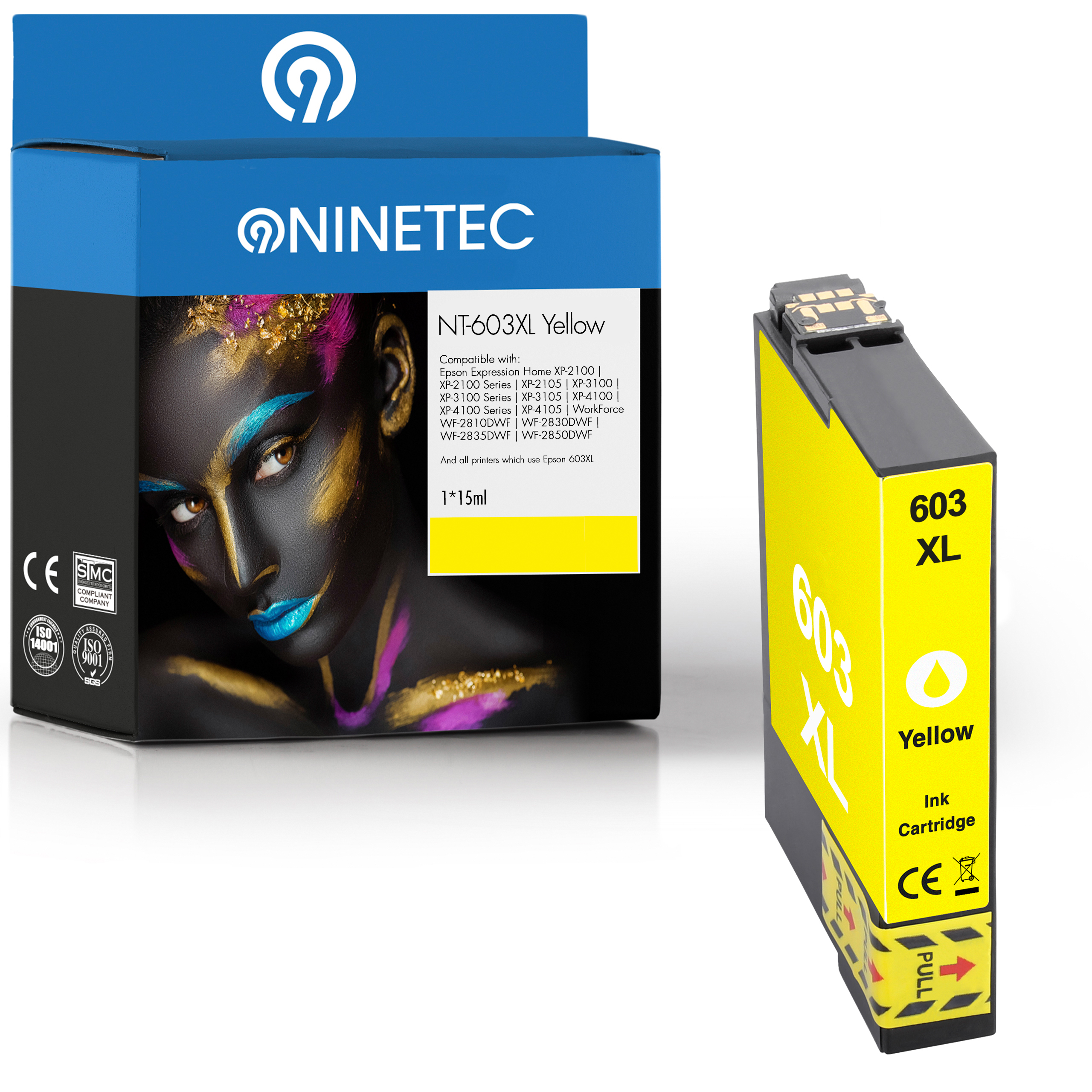 ersetzt Patrone yellow NINETEC 1 13 T Epson (C Tintenpatronen 03A44010) 603XL
