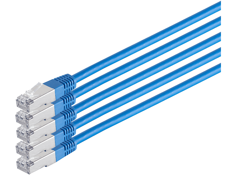 CONNECTIVITY cat 0,5m, PIMF MAXIMUM 0,50 m S/CONN RJ45, S/FTP Patchkabel HF Patchkabel blau VE5 6