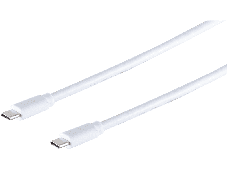 S/CONN MAXIMUM CONNECTIVITY USB Kabel 3.1 C Stecker -USB 3.1 C Stecker weiß 1m USB Kabel