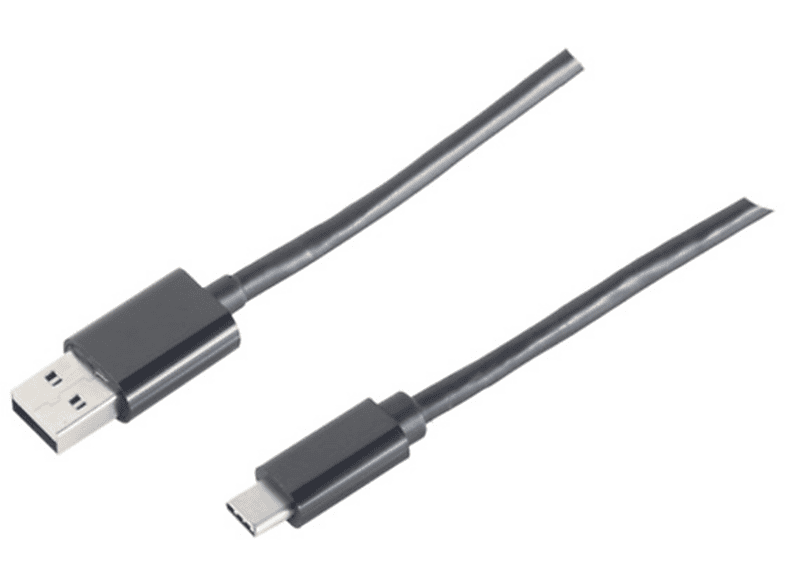 S/CONN MAXIMUM CONNECTIVITY USB 2.0 A Stecker/ USB 3.1 C Stecker, schwarz, 1m USB Kabel