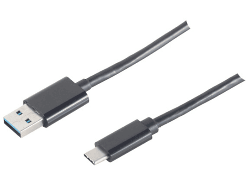 S/CONN MAXIMUM CONNECTIVITY USB 3.0 3.1 schwarz, Stecker, USB A 1m C Kabel USB Stecker
