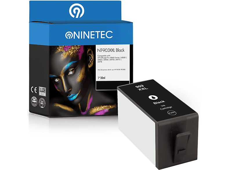 Tintenpatrone 1 NINETEC black Patrone 903XXL ersetzt HP (T6L99AE)