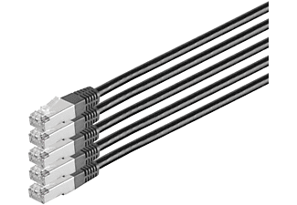 S/CONN MAXIMUM CONNECTIVITY Patchkabel cat 6 S/FTP PIMF HF VE5 schwarz 0,25m, Kabel, 0,25 m