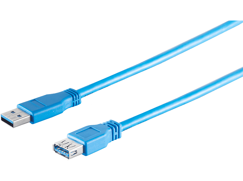Direkt geführter Laden S/CONN MAXIMUM CONNECTIVITY Stecker/A blau 1,8m Verlängerung 3.0, Kabel USB A Buchse USB