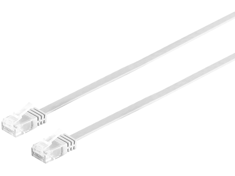 S/CONN MAXIMUM CONNECTIVITY Patchkabel-Flachkabel U/UTP cat. 6 slim weiß 10m, Patchkabel RJ45, 10 m