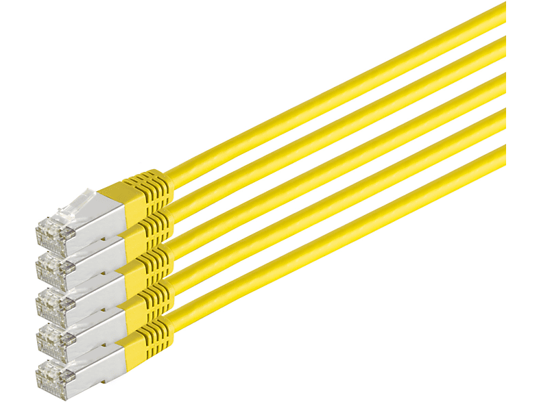 S/CONN MAXIMUM CONNECTIVITY Patchkabel cat 6 S/FTP PIMF HF VE5 gelb 0,25m, Patchkabel RJ45, 0,25 m