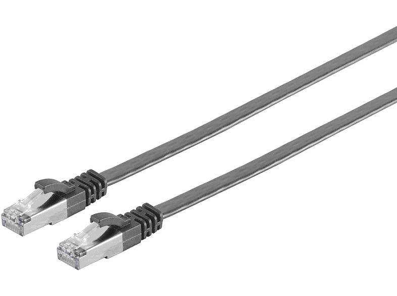 S/CONN MAXIMUM m sw CAT CONNECTIVITY 7 Flachkabel RJ45, RJ45 0,50 0,5m, Rohkabel Patchkabel m. slim