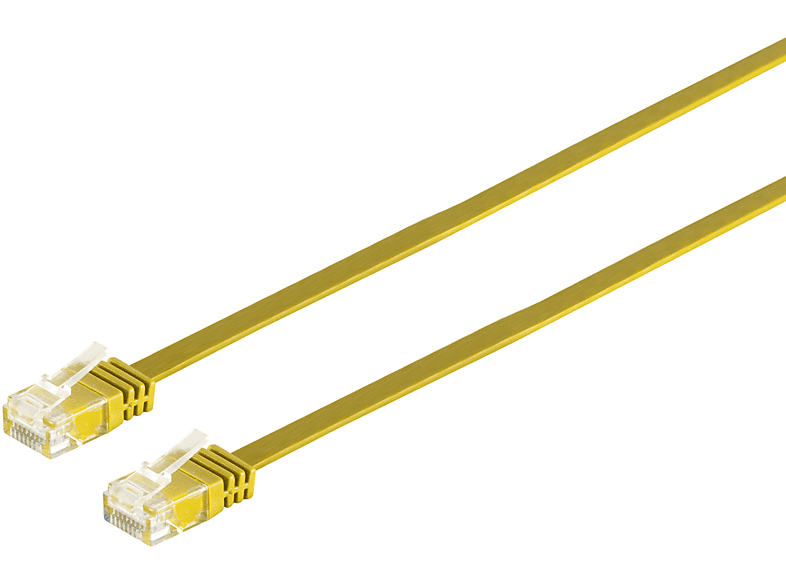 S/CONN MAXIMUM CONNECTIVITY Patchkabel-Flachkabel U/UTP cat. 6 slim gelb 5m, Patchkabel RJ45, 5 m