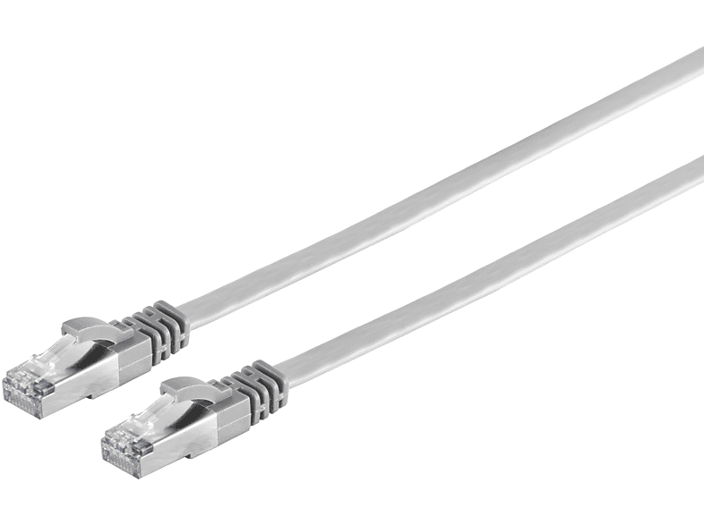 S/CONN MAXIMUM CONNECTIVITY RJ45 Flachkabel m. CAT 7 Rohkabel slim 0,5m, Patchkabel RJ45, 0,50 m