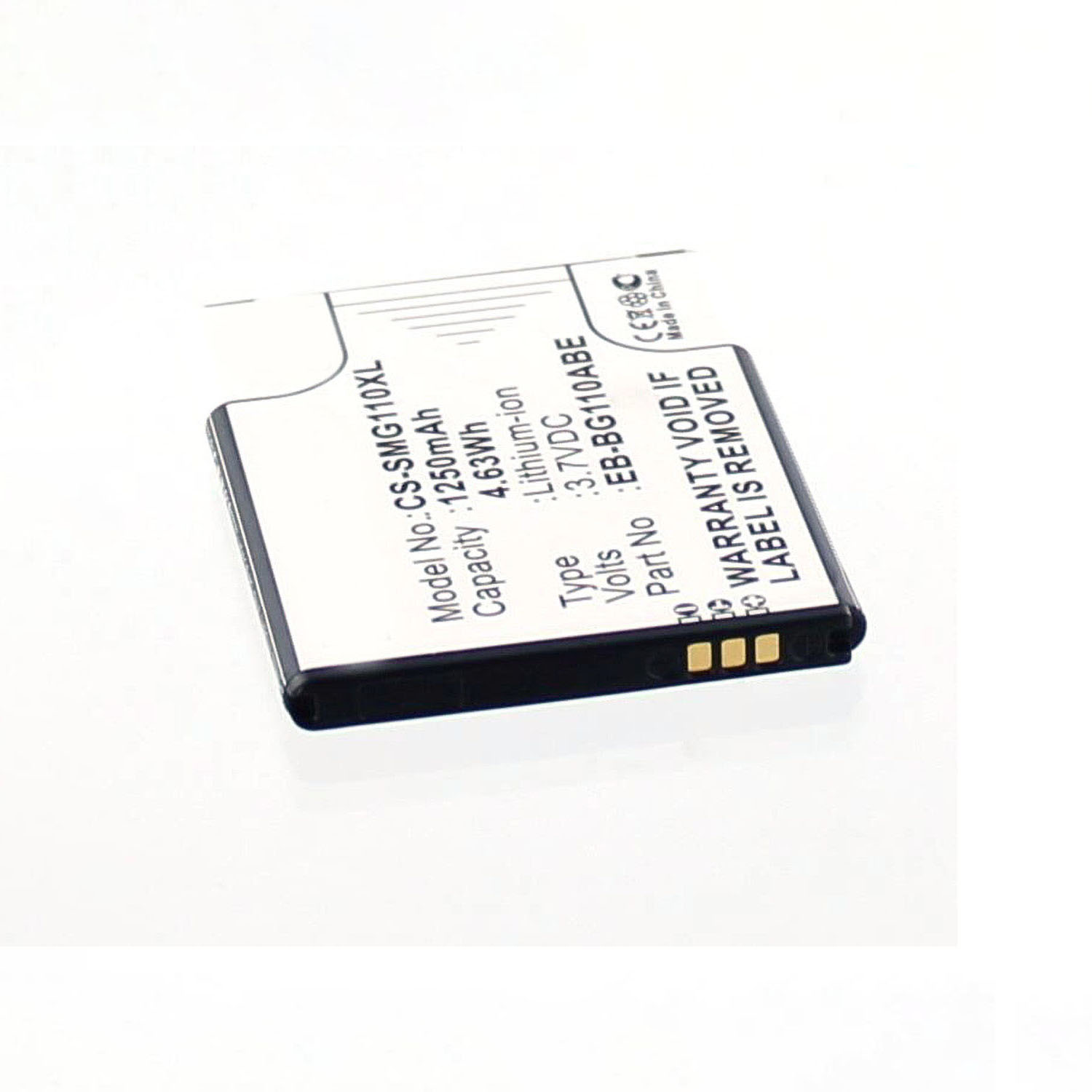 MOBILOTEC Akku kompatibel mit Samsung Li-Ion, Li-Ion Akku, mAh 1250 3.7 Galaxy Pocket Volt, 2|SM-G110H