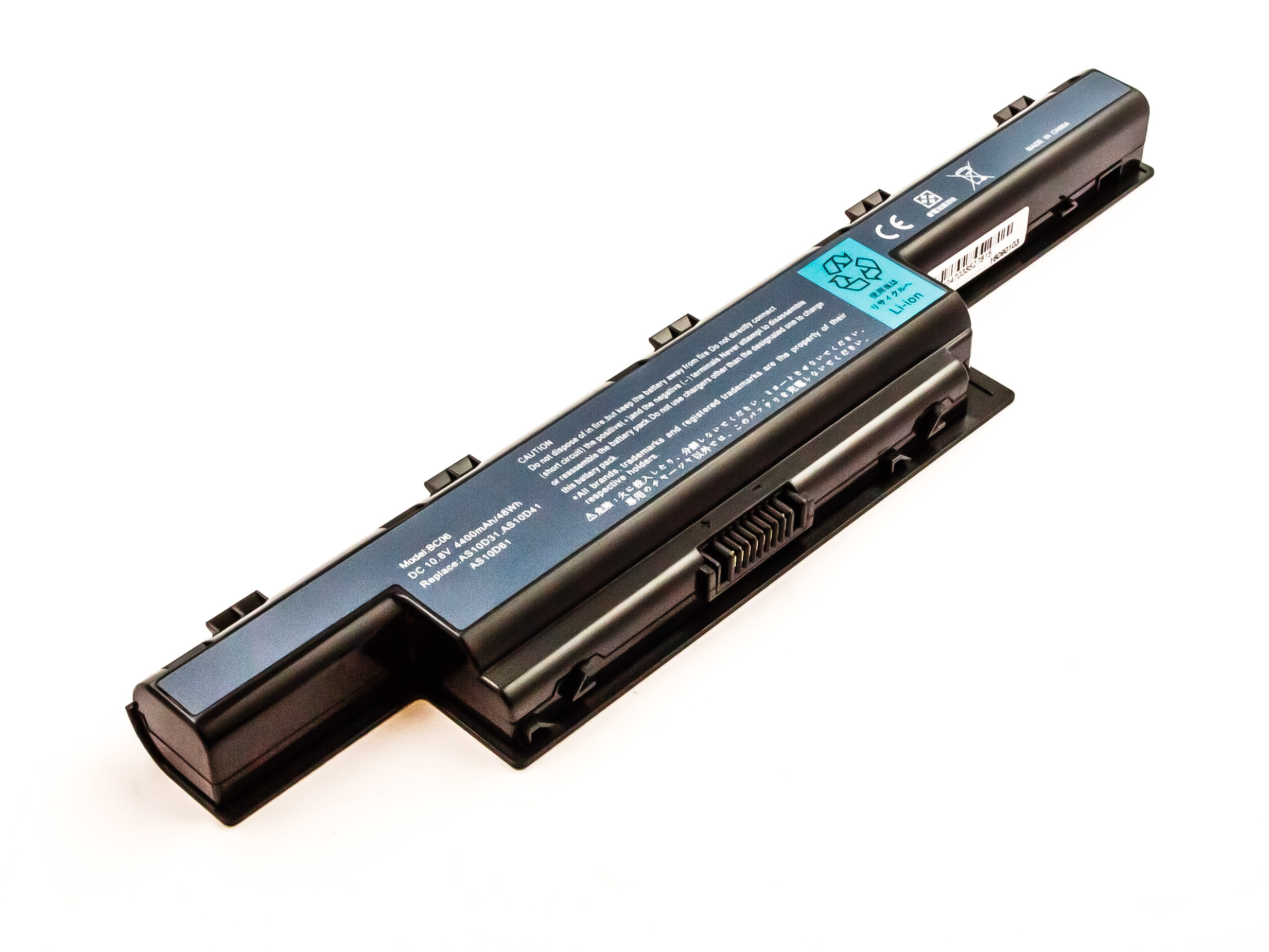 kompatibel Li-Ion Volt, Acer 10.8 Akku mit 4400 mAh AGI Notebookakku, Aspire 7551G-N934G32MN