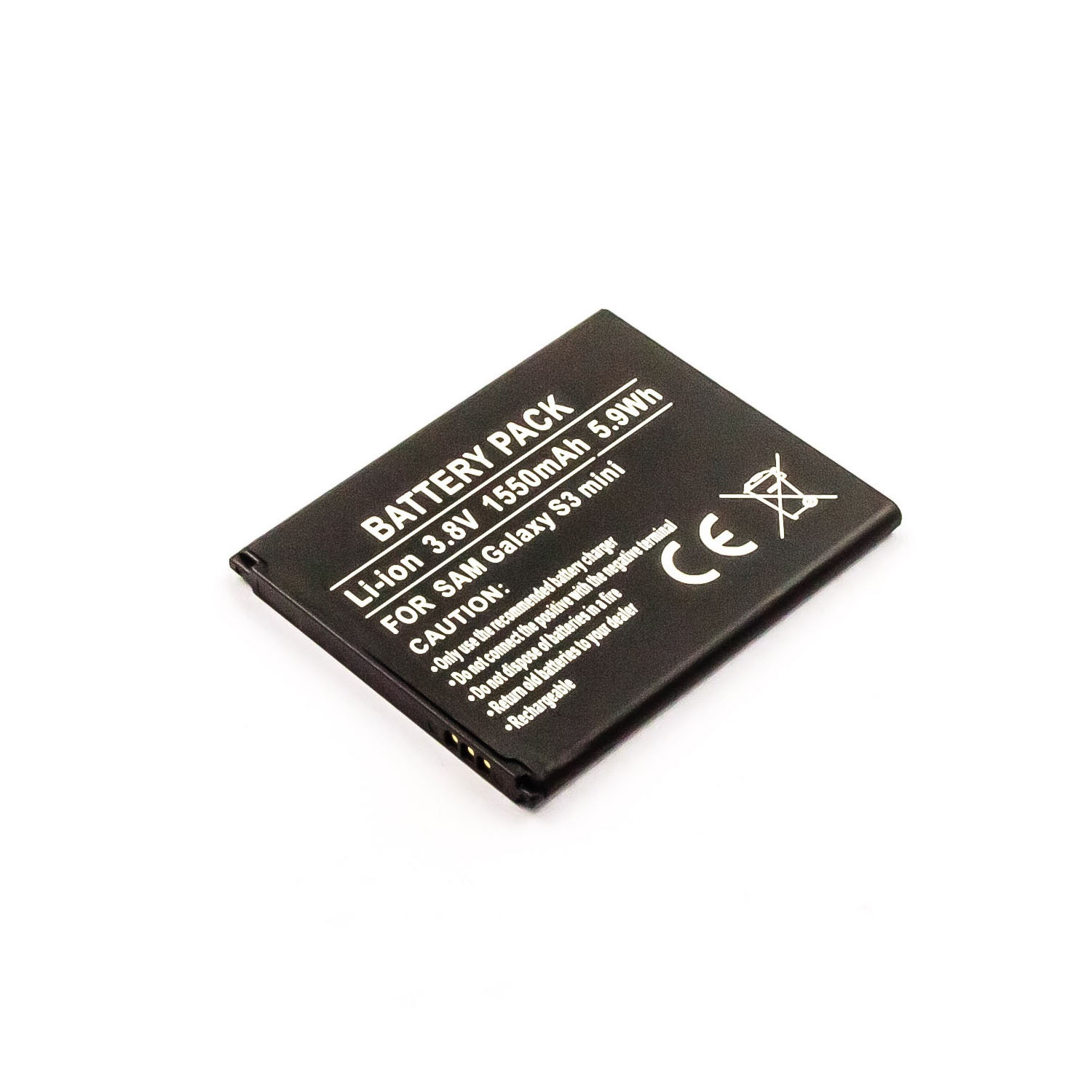 Mini kompatibel Li-Ion Handy-/Smartphoneakku, mAh Akku Samsung Li-Ion, 3.7 Galaxy S3 Volt, mit AGI 1450